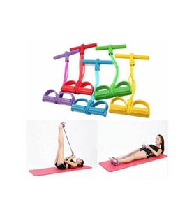 Body Trimmer Mekik Çekme Aleti Evde Spor Egzersiz Lastiği 4 Tüplü