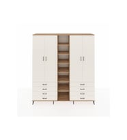 Hyperion Gardrop 10 Raflı 8 Çekmeceli 2 Askılı 220x44x243 Çam-Aytaşı/Aytaşı