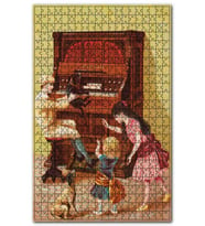 Cakapuzzle Piyano Çocuklar ve Köpekler Puzzle Yapboz MDF (Ahşap) (120 Parça)