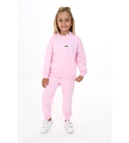 Toontoy Kız Çocuk Kapüşonlu Yazı Armalı Eşofman Takım (Açık Pembe)