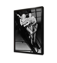 Siyah Beyaz Marilyn Monroe Çerçeveli Cam Tablo