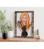BK Gift Kişiye Özel Kadın Güzellik Uzmanı Karikatürlü 3D Ahşap Tablo, Sevgiliye Hediye, Arkadaşa Hediye, Yıl Dönümü Hediyesi, Doğum Günü Hediyesi-1