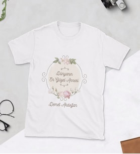Dünyanın En Güzel Annesi Baskılı Tshirt (Beyaz)
