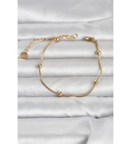 316L Çelik Gold Renk Top Zincirli Kadın Bileklik - TJ-BB8393