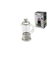 FRENCH PRESS METAL KAFES - METAL KAPAK 350ML CAM BİTKİ SÜZGEÇİ (4915)