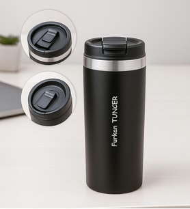 Kişiye Özel Siyah Termos 350 ML