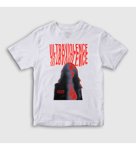 Presmono Unisex Çocuk Beyaz Ultraviolence V2 Lana Del Rey T-Shirt 499842tt