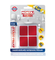Çift Taraflı Hazır Kesilmiş Çokamaçlı Montaj Bandı 12'li