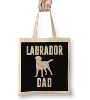 Retro Labrador Dad Gift Dog Daddy Golden Black Lab Father 01 Bez Çanta Uzun Saplı