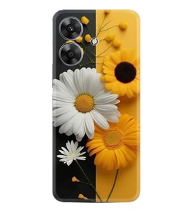 Note 60 Kılıf Boutique Baskılı Resimli Sarı Beyaz Çiçek Pcode -044