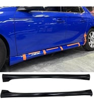 Opel Corsa F Yan Marşpiyel Seti Plastik 2 Adet Mat Siyah 2019 2020 2021 2022 2023 2024 karlık+ek+bodykit