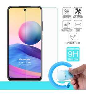 Microsonic Xiaomi Poco M3 Pro Nano Glass Cam Ekran Koruyucu (Renksiz)