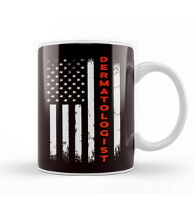 Dermatologist USA American Flag Dermatology Skin Doctor Kupa Bardak Porselen