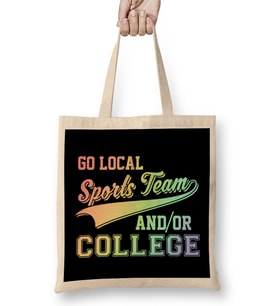 Go Local Sports Team & College Soft Rainbow Bez Çanta Uzun Saplı