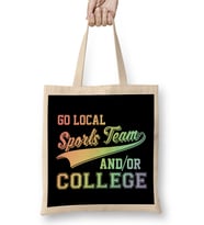 Go Local Sports Team & College Soft Rainbow Bez Çanta Uzun Saplı
