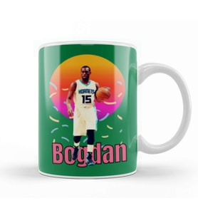 Bogdan Bogdanovic Vintage Art Legend Basketball Gft Kupa Bardak Porselen