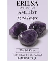 Sertifikalı Gerçek Ametist Taşı Kütle – Koyu Mor Doğal Taş Parça (30-35 mm) (Çok Renkli)