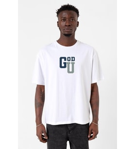 Gen V Godolkin University Abbreviation Beyaz Erkek Oversize Tshirt