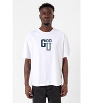 Gen V Godolkin University Abbreviation Beyaz Erkek Oversize Tshirt