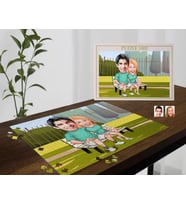 BK Gift Kişiye Özel Sevgililer Karikatürlü 1000 Parça Profesyonel Puzzle-22