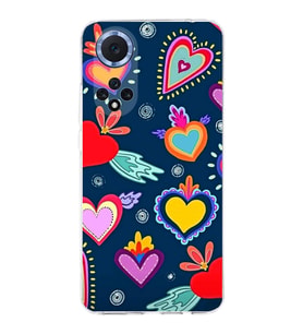 PrintiFy Huawei Nova 9 ile Uyumlu Retro Color 3  Kamera Korumalı Şeffaf  Kılıf