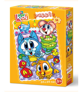 Yappuzz Sevimli Köpekler 16 Parça Çoçuk Puzzle