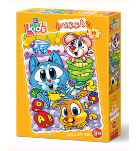 Yappuzz Sevimli Köpekler 16 Parça Çoçuk Puzzle