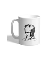 KİŞİYE ÖZELMUSTAFA KEMAL ATATÜRK  TASARIM BASKILI KUPA BARDAK 05