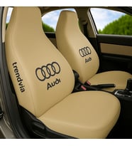 Audi Uyumlu Penye Koltuk Kılıfı Seti Ön ve Arka Oto Kılıf Takımı (Bej)