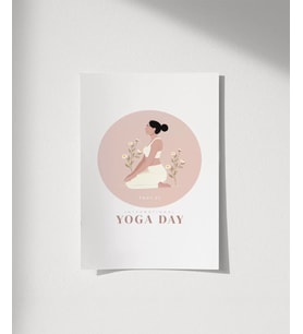 Çerçevesiz Poster Yoga ile Çiçek Aç