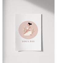 Çerçevesiz Poster Yoga ile Çiçek Aç (Çok Renkli)
