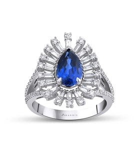 2.55 Karat Safir Pırlanta Yüzük