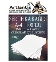 A4 Sertifika Kağıdı Kalın 100 Adet Gramajlı Fotokopi Kağıdı 200 gr Tüm Yazıcılara Uyumlu 21x29.7 cm Kalın Baskı Kağıdı (Beyaz)