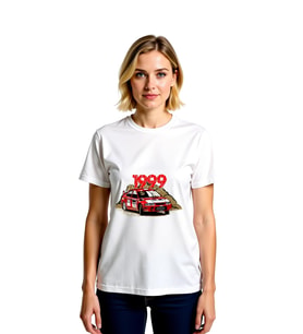 Kadın Ralli Şampiyonu Retro Motorsport Baskılı Kısa Kollu Tişört Günlük Rahat Modern Şık Konforlu
