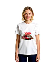 Kadın Ralli Şampiyonu Retro Motorsport Baskılı Kısa Kollu Tişört Günlük Rahat Modern Şık Konforlu