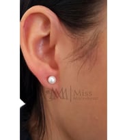 925 Ayar Gümüş İnci Küpe 6 mm