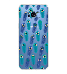 PrintiFy Galaxy S8 Plus ile Uyumlu 1mm Slim Fit Nazar Boncuğu 4 Baskılı Şeffaf  Kılıf