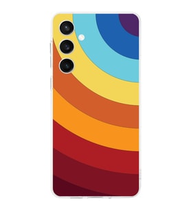 PrintiFy Samsung S23 Fe Uyumlu Kamera Korumalı Renk Cümbüşü A Tasarımlı Şeffaf Silikon Kılıf