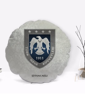 BK Gift Kişiye Özel İsimli Türk Hava Kuvvetleri Tasarımlı Dekoratif Kırlent Yastık-1