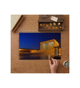 Anıtkabir - Ankara Tasarımı 240 parça Ahşap Puzzle Ahşap Kutuda MP06880