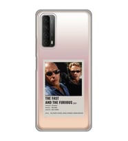 Huawei P Smart 2021 Uyumlu Hızlı ve Öfkeli Minimalist Poster Desenli Şeffaf Telefon Kılıfı