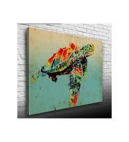 Renkli Kaplumbağa Canvas Tablo (50x70)
