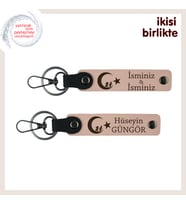 Şirket Çalışanlarına Hediye, Çocuk Ve Ayyıldız Desenli Kişisel Anahtarlık Set, Yavru Ağzı-Y Ağzı