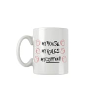 My House My Rules My Coffee Baskılı Kupa Bardak