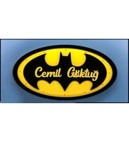 BATMAN TEMALI Çoçuk Odası Kapı-Duvar Süsü Kişiye Özel İsim Yazılı (Siyah-Sarı)