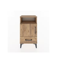 Arges Komodin 3 Raflı Tek Kapaklı 44x30x80 Çam-Çam