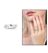 Helezon Tasarım Silver Renk Free Size 925 Ayar Gümüş Kadın Yüzük (Çok Renkli)