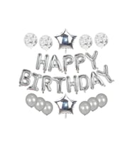 Happy Bırthday Gümüş Doğum Günü Seti