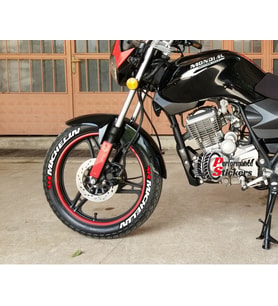 MİCHELİN Motorsiklet Lastik Yazısı Sticker 8Adet iLastik Sticker full SET 2 lastik icin yapıştırıcı dahil