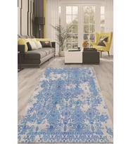 Dijital Kaymaz Taban Yıkanabilir Modern Renkli Salon Halısı Mutfak Halısı Yolluk ND-HT-991 (Mavi)